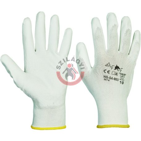PU-ba mártott nylon kesztyű 8-as fekete (Bunting Light)