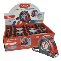 Mérőszalag ASSIST, gumírozott 3m*19mm  3 stoppos