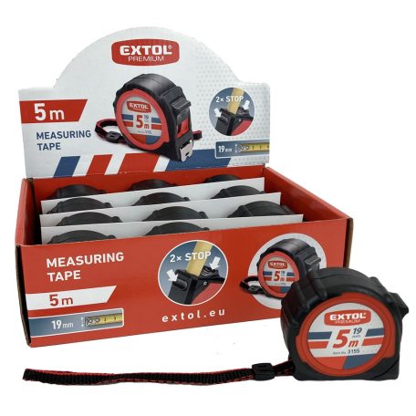 Mérőszalag Assist, gumírozott, 5m*19mm