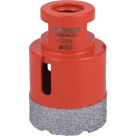 Körkivágó csempére, gyémánt vágóél; 40mm × M14, sarokcsiszolóba fogható