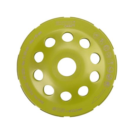 Gyémántcsiszoló korong; 125mm×22,2mm, egysoros