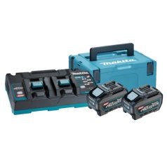   40V max 5,0Ah Li-Ion akkumulátor+duplaportos akkutöltő Makpac kofferban