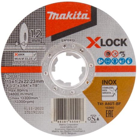 X-LOCK vágókorong INOX 115x1,2 mm A60T