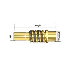 180A-os hegesztőpisztolyhoz közdarab M6 180A, jobbos menet