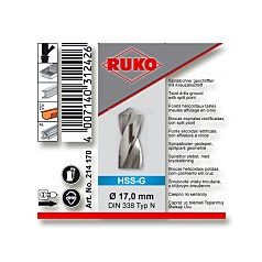 HSS-G fémcsigafúró 17,0  köszörült    DIN 338 RUKO
