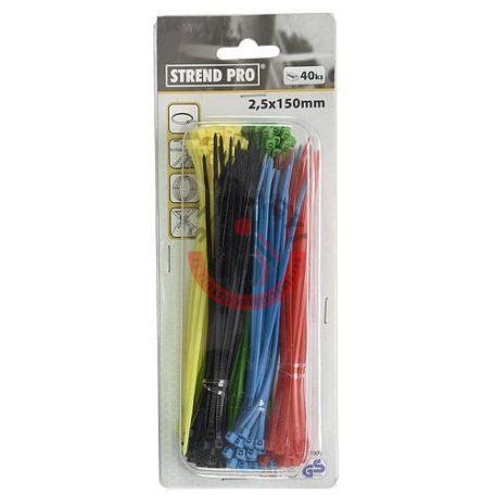 Kábelkötegelő 150x2,5mm 200db/cs többszínű
