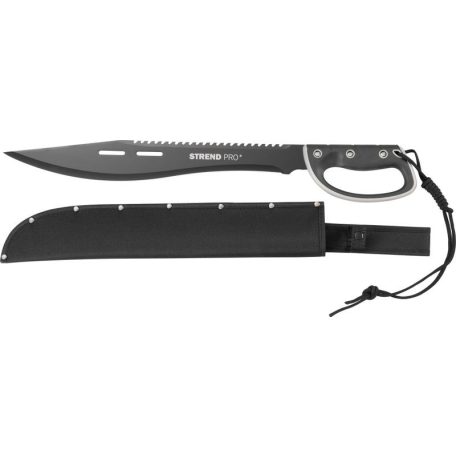 Strend Pro macséta tokkal, fűrésszel, kézvédelemmel, fekete, 61 cm