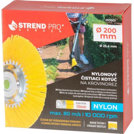 Nylon tisztító tárcsa fűkaszához, 200 mm