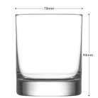 Pohár Ada, LAV, üveg, whiskyhez, 320 ml, 79x93 mm, csomag. 6 db