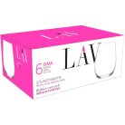 Pohár Gaia, LAV, üveg, vízhez, 360 ml, 63x100 mm, csomag. 6 db