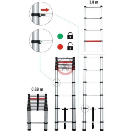 Többcélú létra 3.8 m teleszkópos