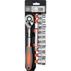   Dugókulcs készlet hajtókarral 1/2" 12 részes 10-24 mm