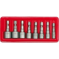   Behajtó készlet hatlapfejü csavarhoz 1/4" 8 részes 5-13 mm