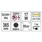 LUND elektromos rovarcsapda UV-A 17W