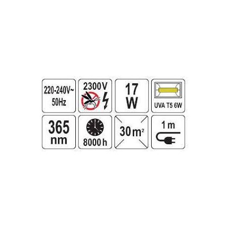 LUND elektromos rovarcsapda UV-A 17W