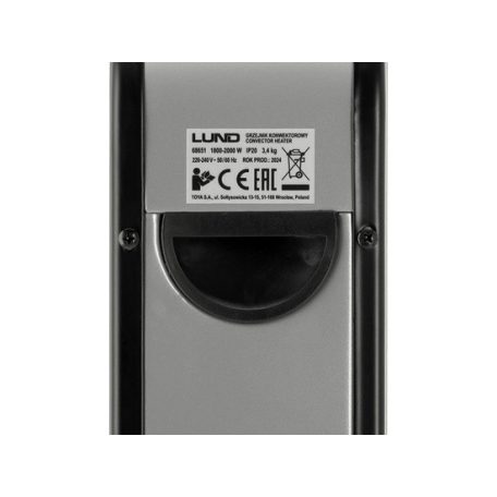 LUND elektromos konvektor 2000W fekete