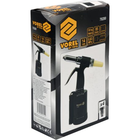 Pneumatikus popszegecshúzó 2.4-4.8 mm, 7060 N