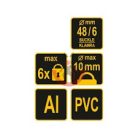 Lakatolható csatos zár 48 mm Alu