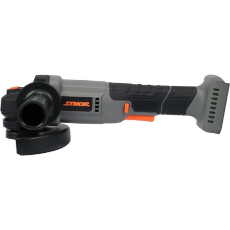 STHOR akkumlátoros sarokcsiszoló 125 mm 20V 2Ah (akku + töltő nélkül)