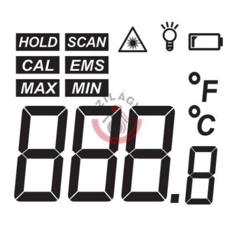 Lézeres hőmérő -50 °C +380 °C