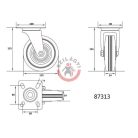 Kerék csapágyazott 125mm 100kg forgózsámolyos