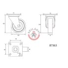 Kerék csapágyazott 100mm 45kg forgózsámolyos