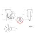 Kerék csapágyazott 100mm 45kg forgózsámolyos