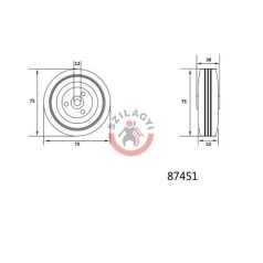 Csapágyazott kerék 75mm 40kg