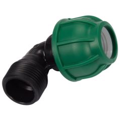 Gyorscsatlakozó külső menetes 90°-os PP 25mm 1"