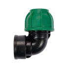 Gyorscsatlakozó belső menetes 90°-os PP 25mm 1"