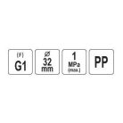 Gyorscsatlakozó PP GW 32mm x 1"