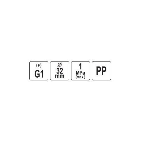 Gyorscsatlakozó PP GW 32mm x 1"