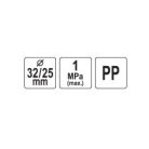 T-idom PP GW 32mm x 1/2" x 32mm