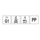 Gyorscsatlakozó PP GW 32mm x 1" x 32mm