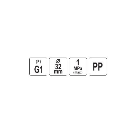 Gyorscsatlakozó PP GW 32mm x 1" x 32mm