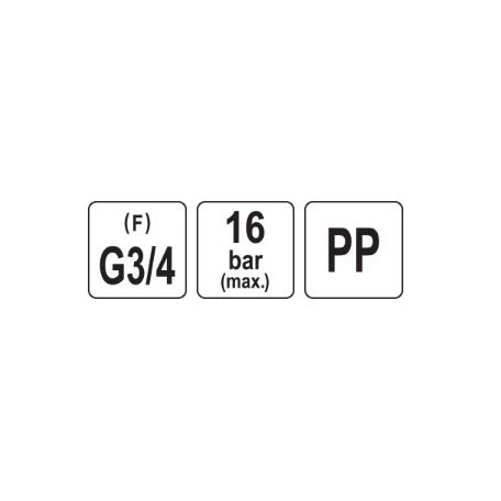 Gömbszelep belső menetes 3/4" x 3/4" PP