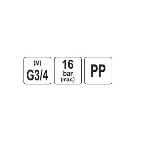 Gömbszelep külső menetes 3/4" x 3/4" PP