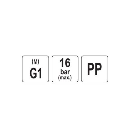 Gömbszelep külső menetes 1" x 1" PP
