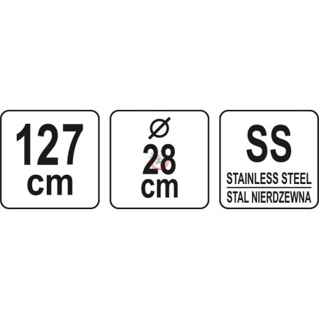 Diószedő teleszkópos alumínium nyéllel 127 x 28cm