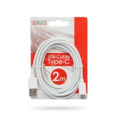Adatkábel Type-C fehér 2m