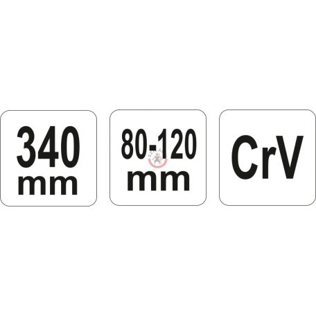 Körmöskulcs állítható 340mm 80-120mm