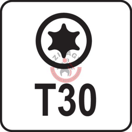 Rátűzőkulcs 1/2" T30 55mm