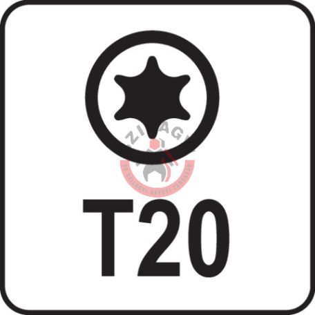 Rátűzőkulcs 1/2" T20 100mm