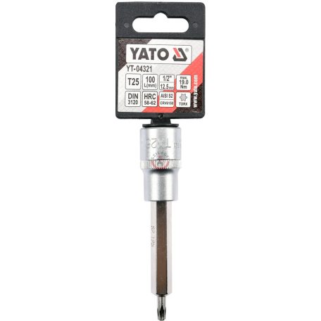 Rátűzőkulcs 1/2" T25 100mm