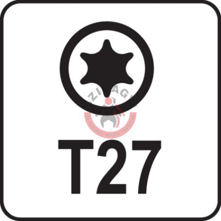 Rátűzőkulcs 1/2" T27 100mm