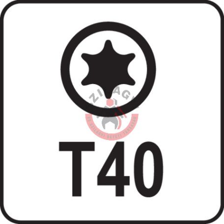 Rátűzőkulcs 1/2" T40 100mm