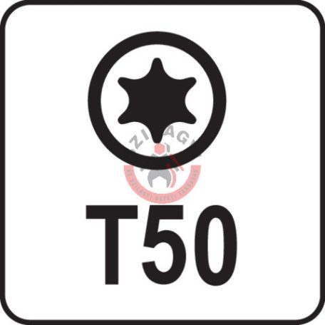 Rátűzőkulcs 1/2" T50 100mm