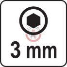 Rátűzőkulcs 1/4" IMBUSZ(HEX) 3mm 37mm