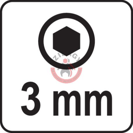 Rátűzőkulcs 1/4" IMBUSZ(HEX) 3mm 37mm