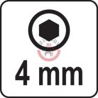 Rátűzőkulcs 1/2" IMBUSZ(HEX) 4mm 100mm